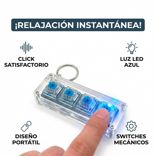 Teclado Fidget llavero de 4 teclas